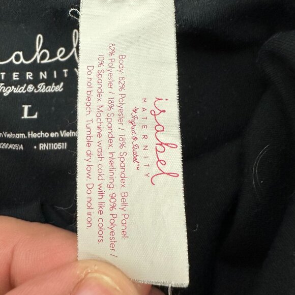 Isabel Maternity Ingrid & Isabel Leggings Size L Womens Black Full Panel - Picture 4 of 9